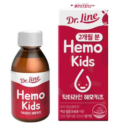 닥터라인 헤모키즈 맛있는 딸기맛 유아철분제 120ml, 1개